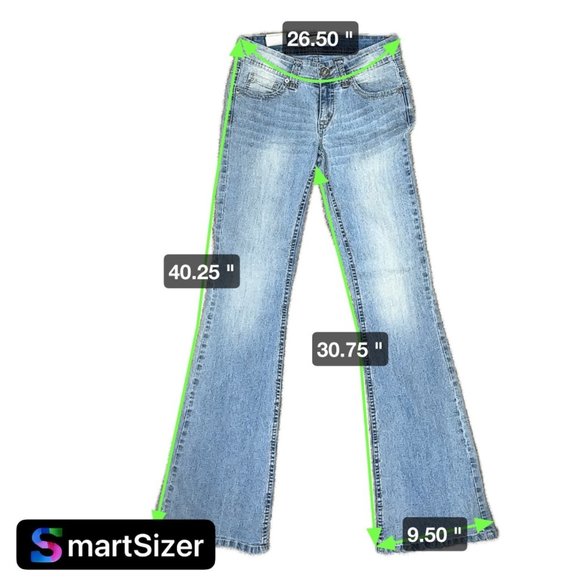 No Boundaries Junior Womens 1 Flare Leg Light Wash Blue Denim Stretch - Picture 7 of 7